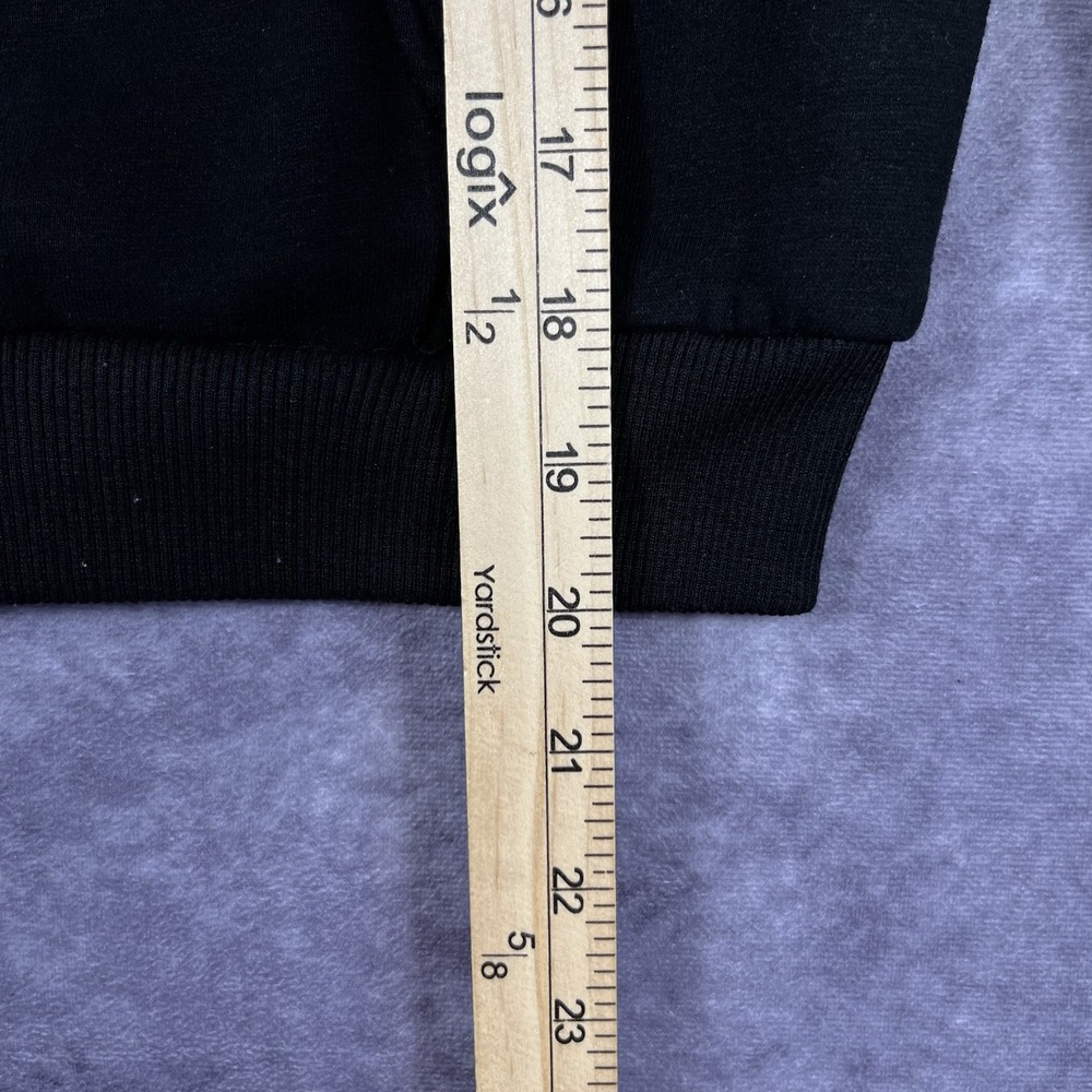 Comfrt Hoodie Youth Large Black Pullover Fleece Sweatshirt Kangaroo Pocket Logo - Picture 9 of 9